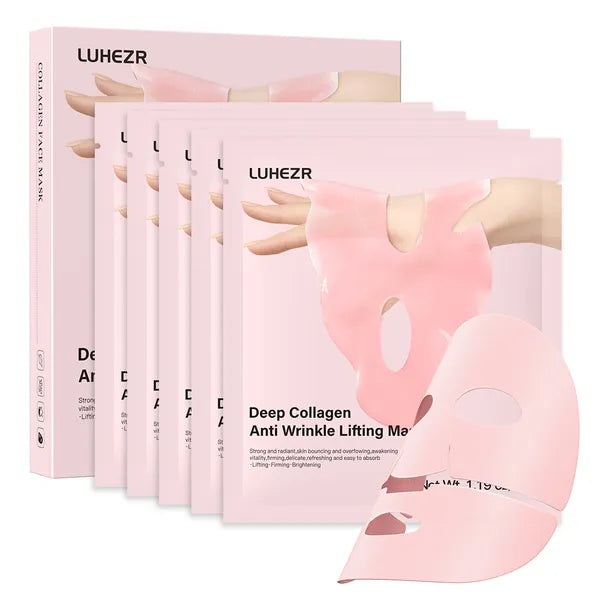 Collagen Radiance Boost Facial Masks – Anti-Wrinkle Lifting Skincare (5 Sheets/Box)