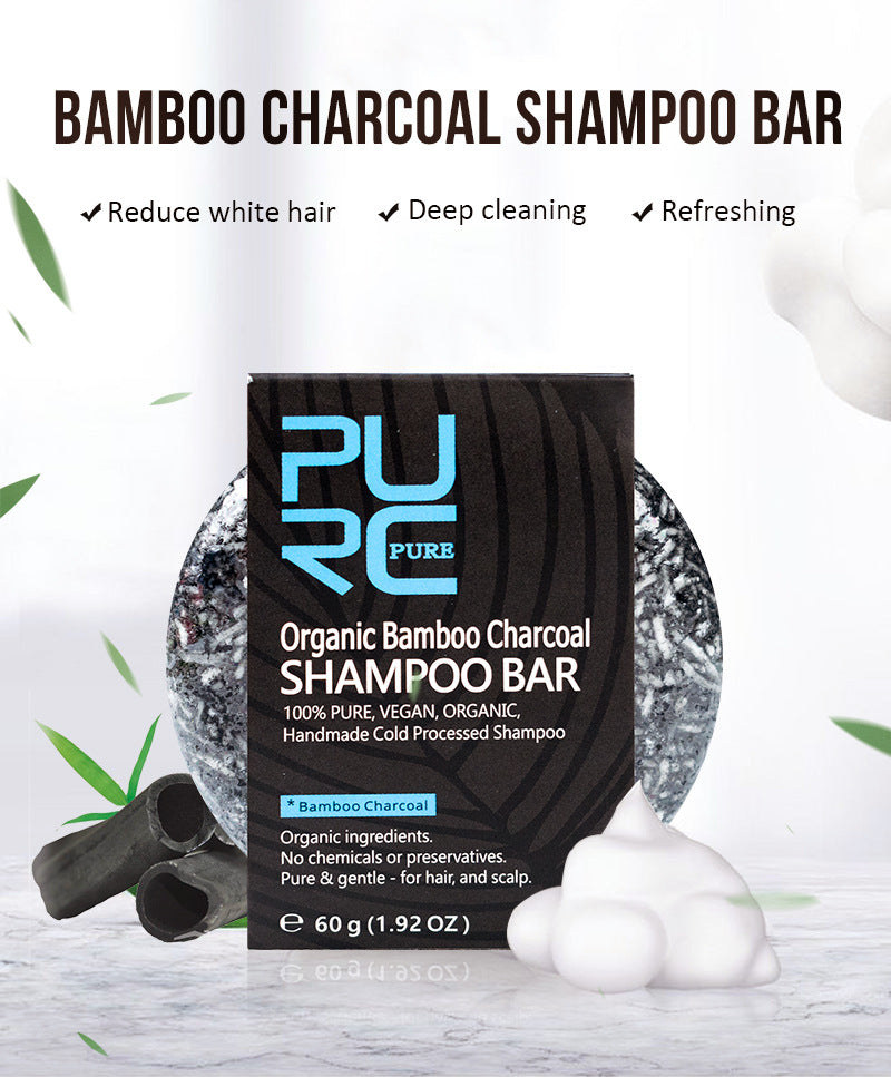 Hand-Extracted Bamboo Charcoal Shampoo Soap