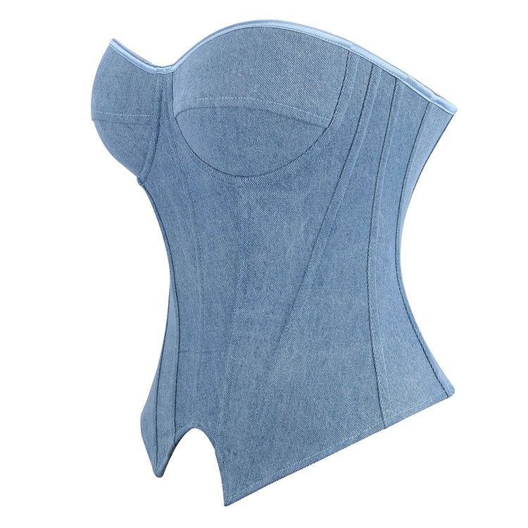 Denim Bustier Shapewear Top