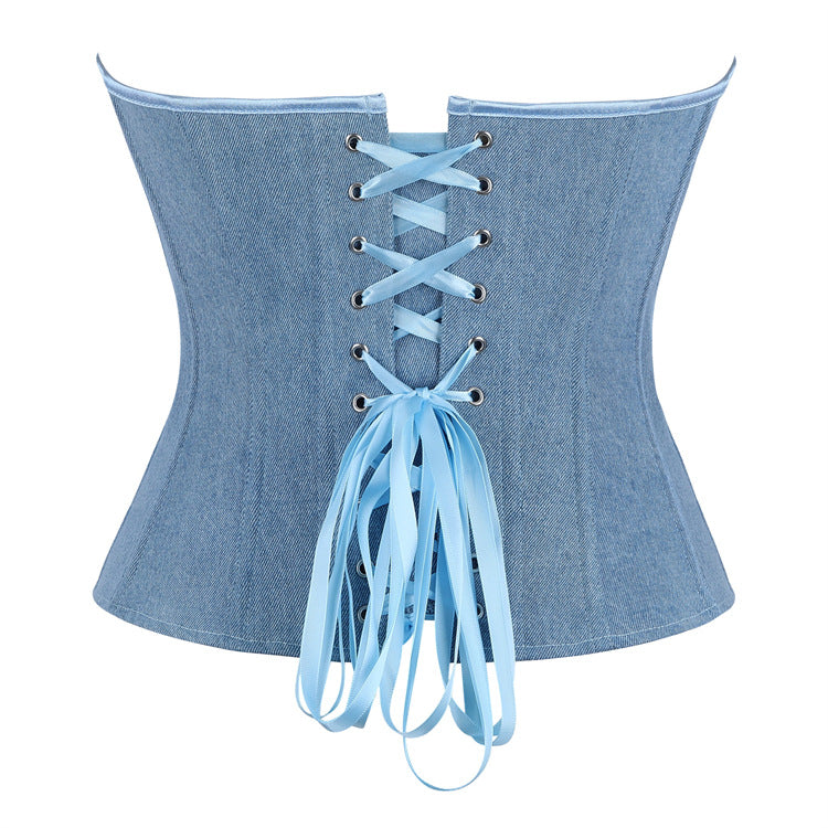 Denim Bustier Shapewear Top