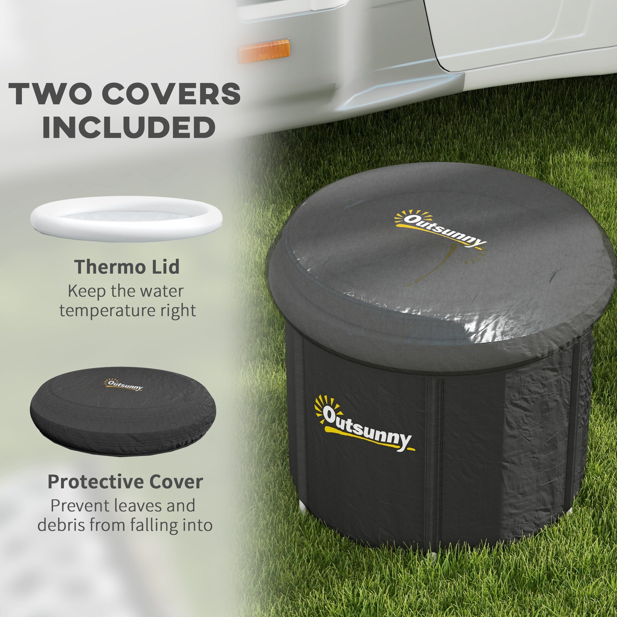 Portable Cold Plunge Tub with Thermo Lid