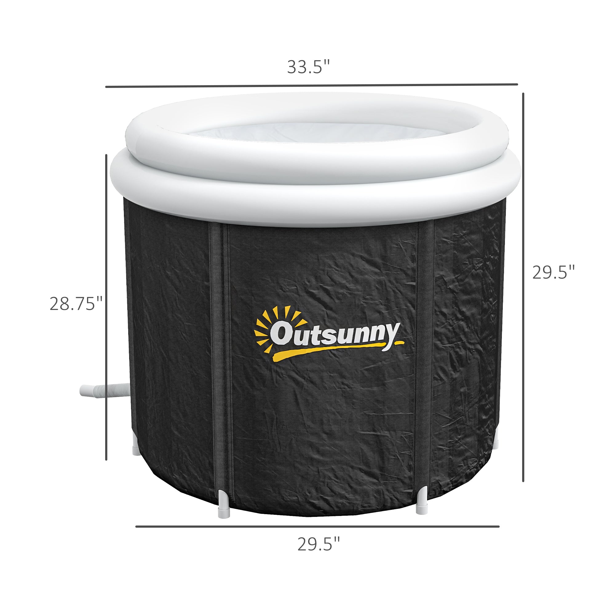 Portable Cold Plunge Tub with Thermo Lid